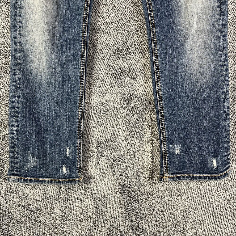 BKE Payton Jeans Womens 28R Blue Denim Cropped Mid-Rise Distressed Stretch - Picture 4 of 16